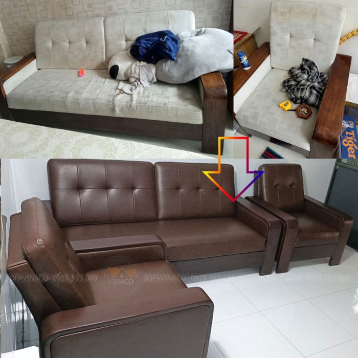 Bọc ghế ăn cổ điển bị bám bẩn tại Tân Hiệp