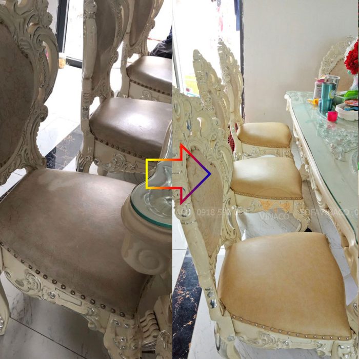 Bọc lại ghế da bị nứt tại nhà ở Nam Đô, Trương Định