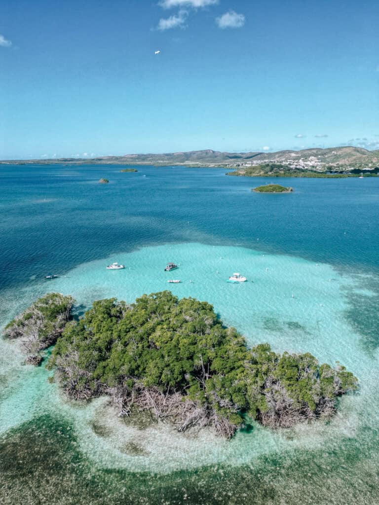 aerial view of cayo caracoles in la paguera puerto rico