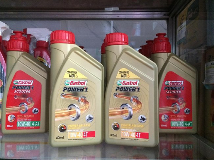 hình ảnh phân biệt nhớt castrol power 1 giả