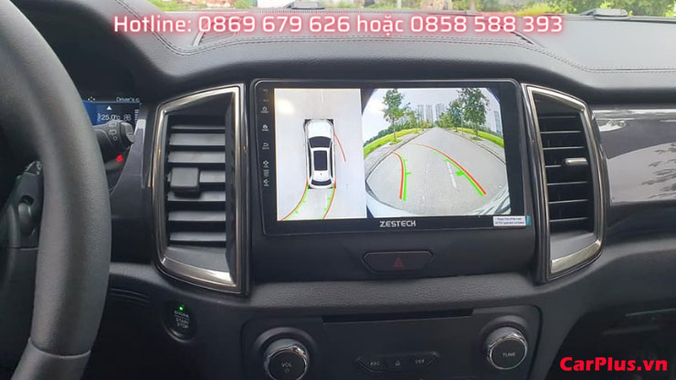 màn hình dvd android cam360 hiển thị vach đánh lái