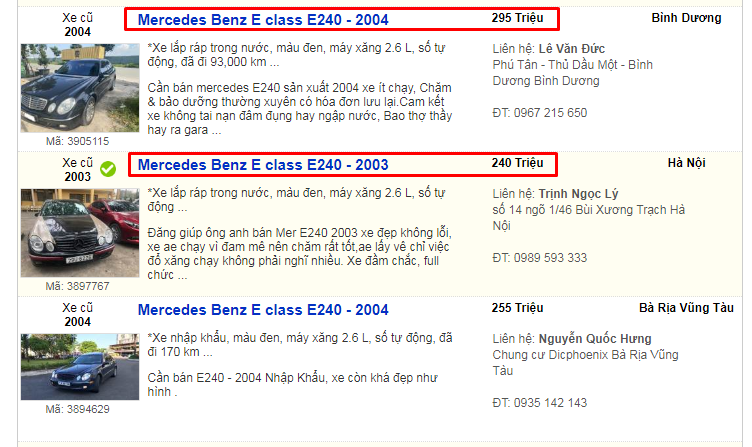 có nên mua xe Mercedes E240 cũ
