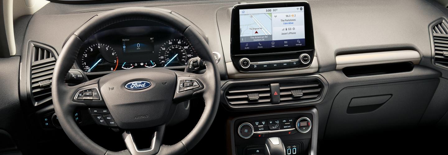 Steering wheel of the 2020 Ford EcoSport available at Coccia Ford