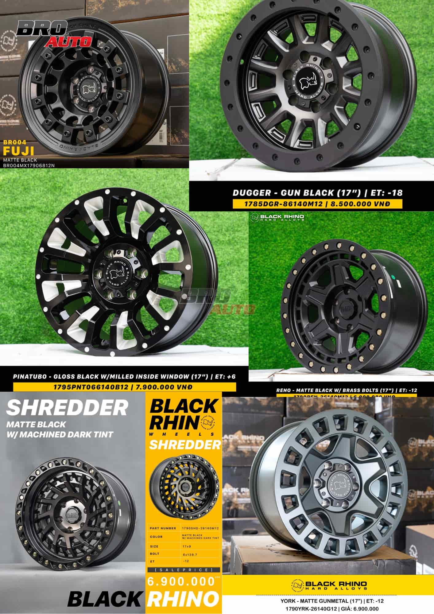 Mâm chính hãng Black Rhino phục vụ cho nhu cầu Offroad