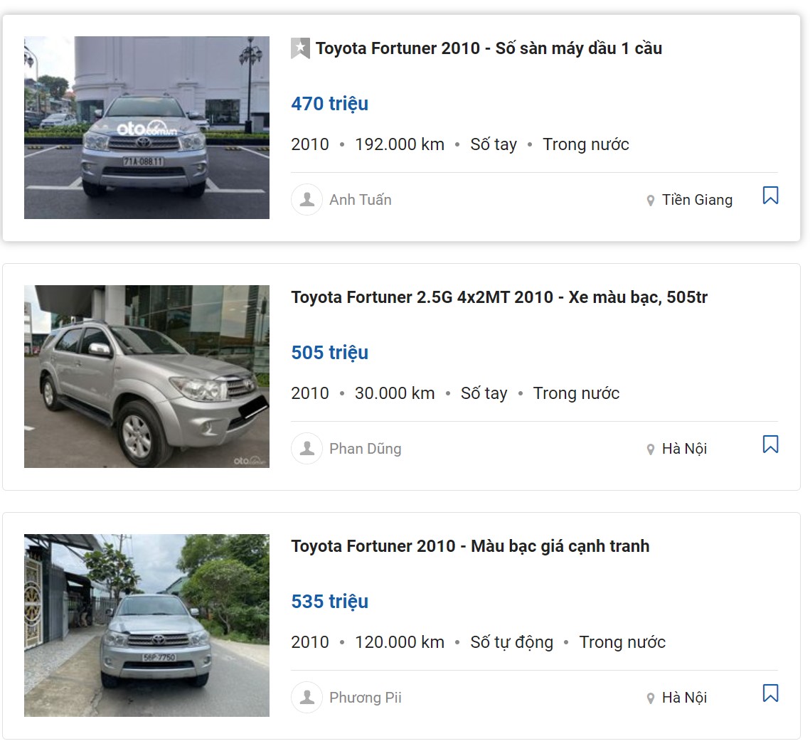 đánh giá fortuner 2010 máy dầu