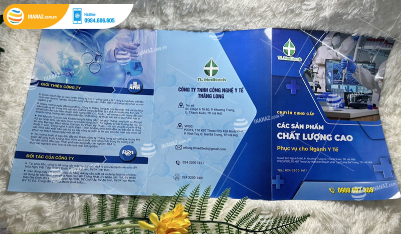 Mẫu tờ rơi quảng cáo công ty TNHH Công nghệ Y tế Thăng Long