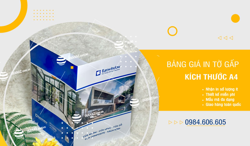 Bảng giá in tờ gấp A4
