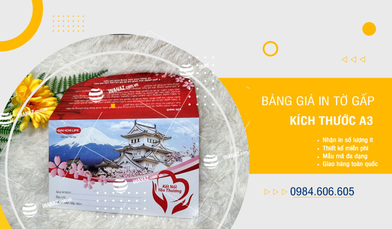 Bảng giá in tờ gấp A3