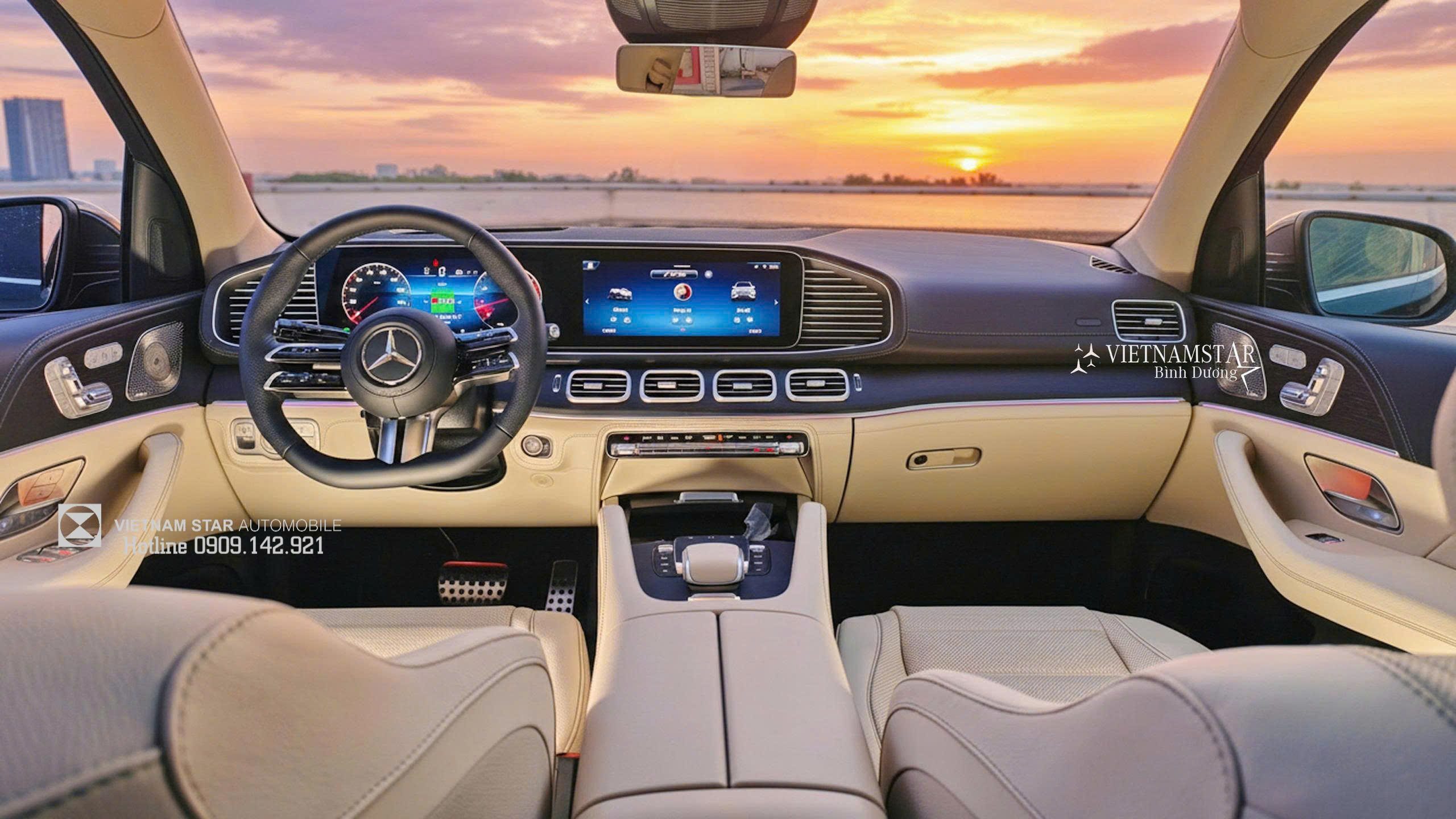 Hàng ghế thứ 3 của Mercedes GLS450 nội thất Be