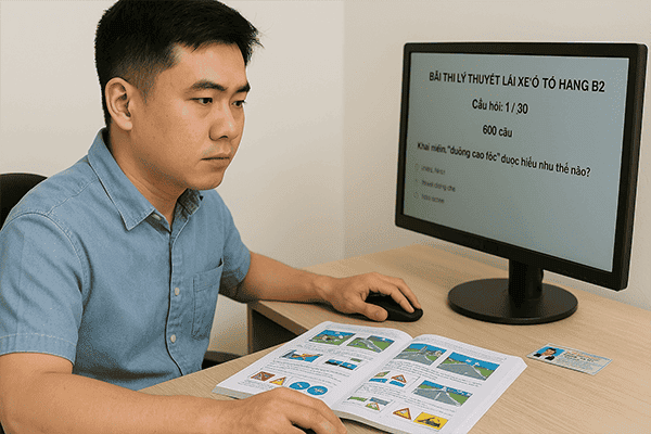 Quy định kỳ thi lý thuyết lái xe ô tô 600 câu hỏi