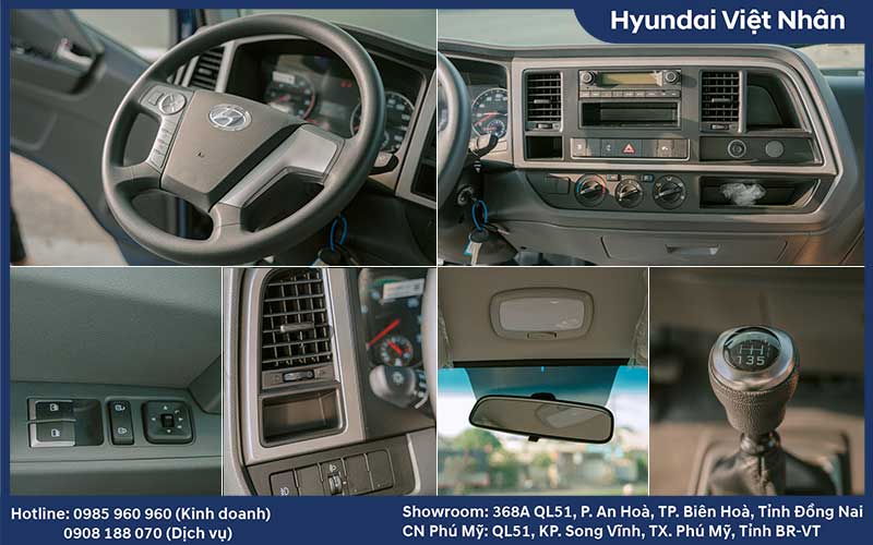 Nội thất xe tải 5 tấn Hyundai EX900XL