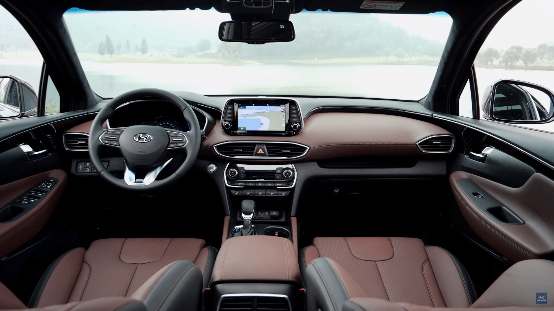 Nội thất Hyundai Santafe 2020 hiện đại sang trọng