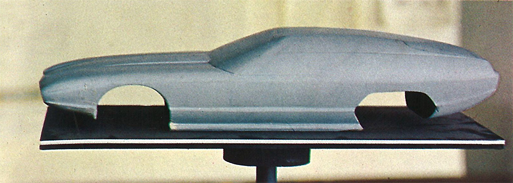 Pirana emblem at the side of the concept car from Bertone ordered from The Daily Telegraph in 1967
