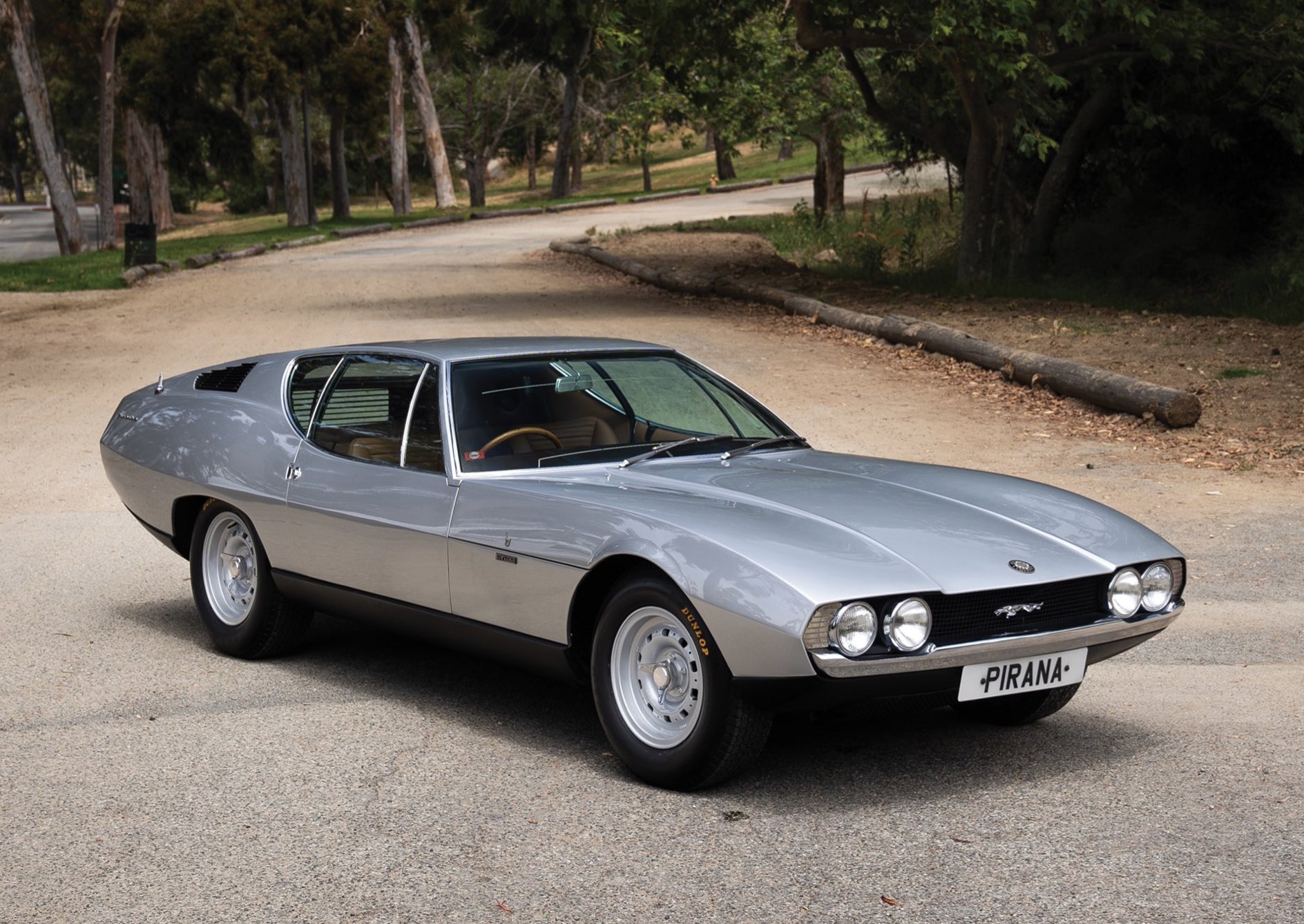 The wooden body buck for the Bertone Pirana concept car from 1967, rear view