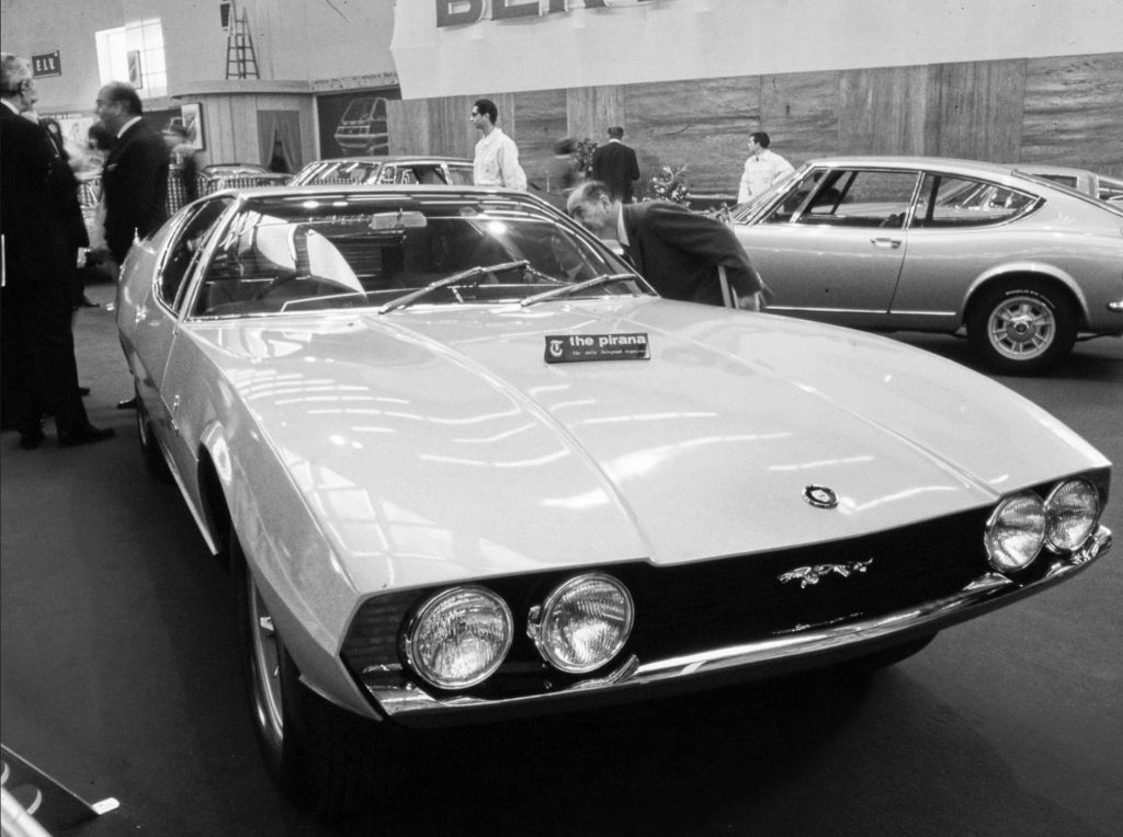 Front view of the Pirana concept car from Bertone ordered from The Daily Telegraph in 1967