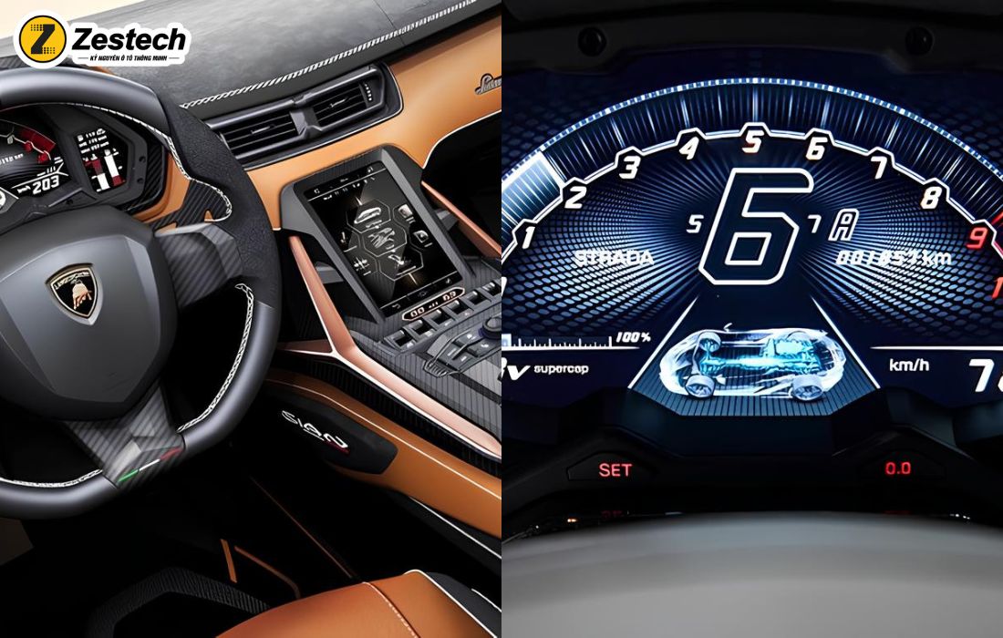 Lamborghini Sian sở hữu trang bị nội thất sang trọng và tiện nghi bậc nhất