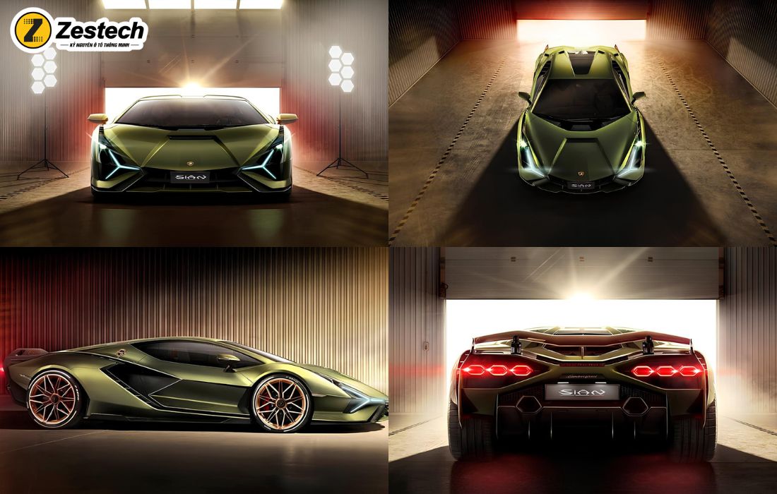 Lamborghini Sian có ngoại hình hiện đại và nổi bật