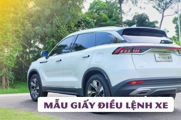 mẫu lệnh điều xe ô tô
