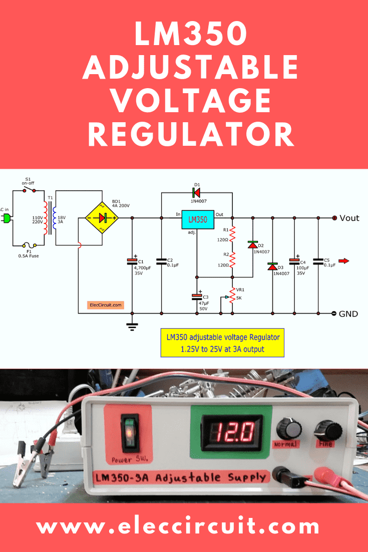 12V to 6V 3A DC converter using LM350