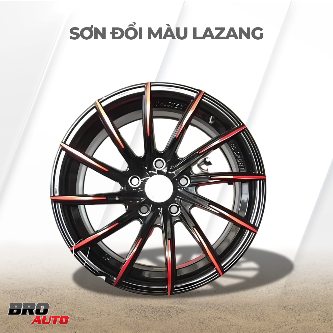Sơn đổi màu mâm xe ô tô bóng đẹp, độ bám dính cao, chống trầy xước tốt