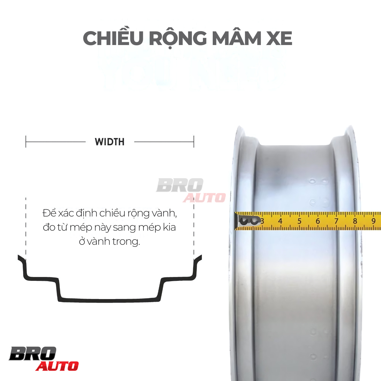 Chiều rộng mâm xe ô tô