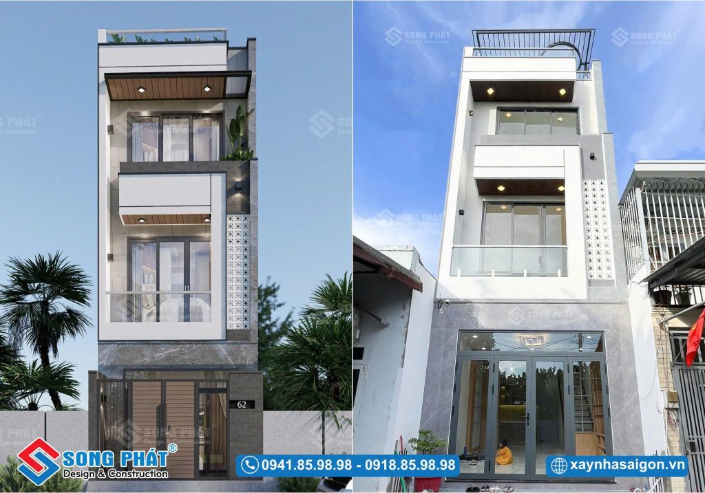 Nhà mặt tiền 4m chủ đầu tư anh Giang - Tân Phú với thiết kế cao ráo, sắc sảo