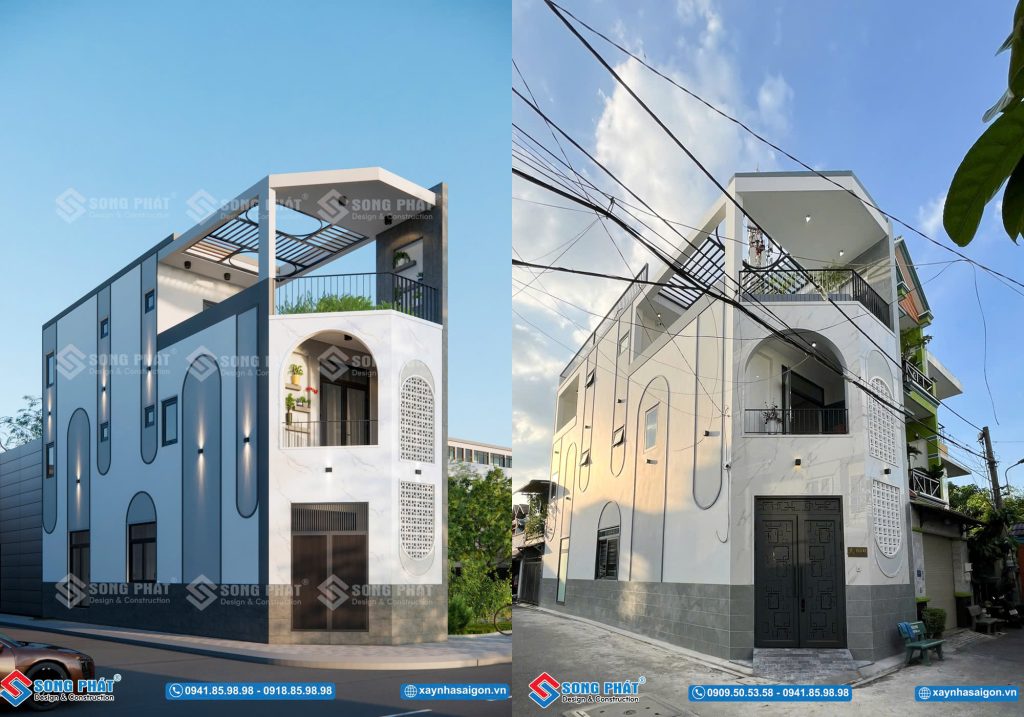 Nhà 2 mặt tiền trệt 2 lầu sân thượng 4x16m, CĐT Chị Nhung - Quận 12