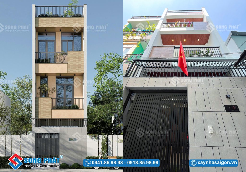 Nhà 1 trệt 2 lầu sân thượng 4x16m, CĐT anh Tài - Tân Phú