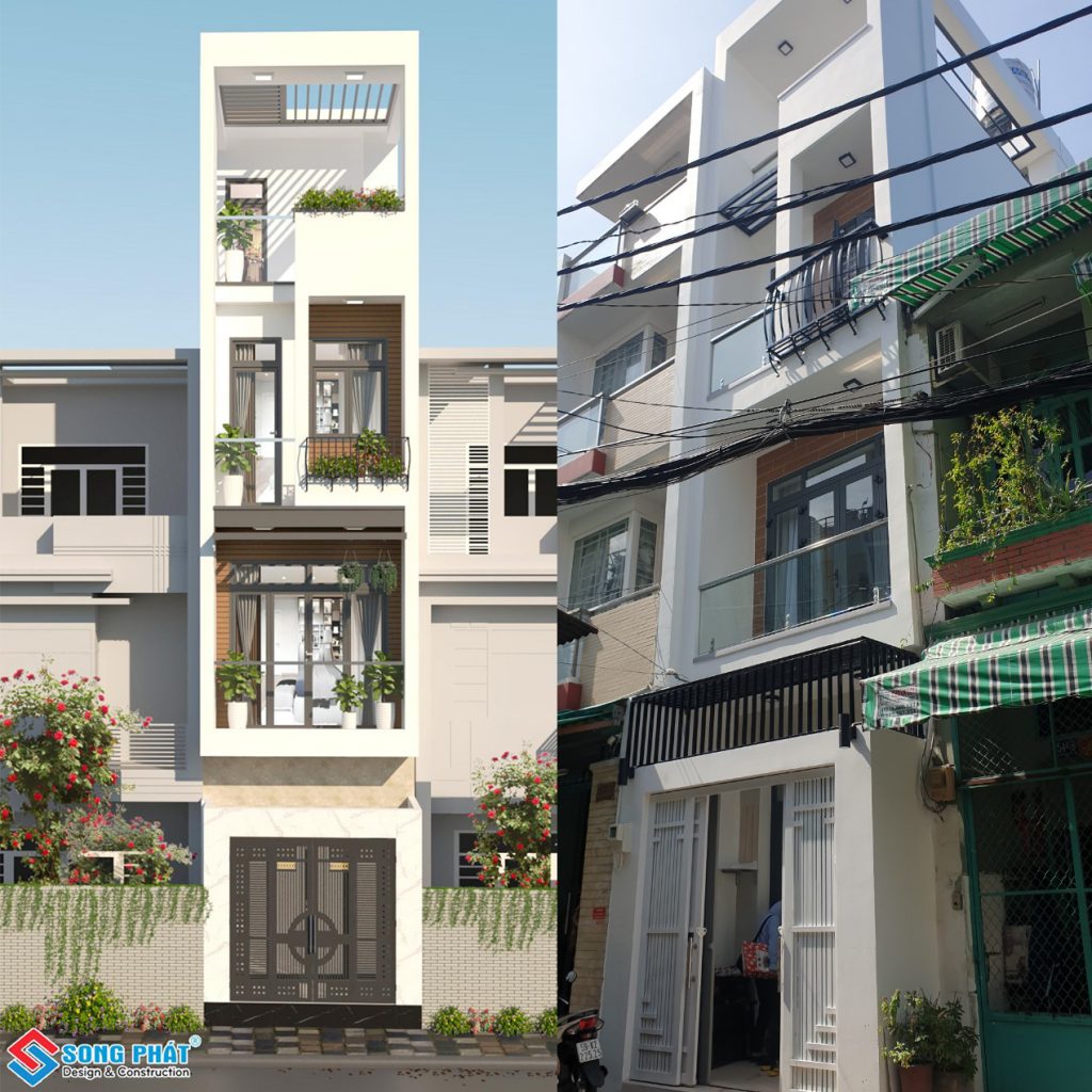 Nhà trệt lửng 3 lầu sân thượng diện tích 4m73x18m CĐT anh Nhật - Quận 8.
