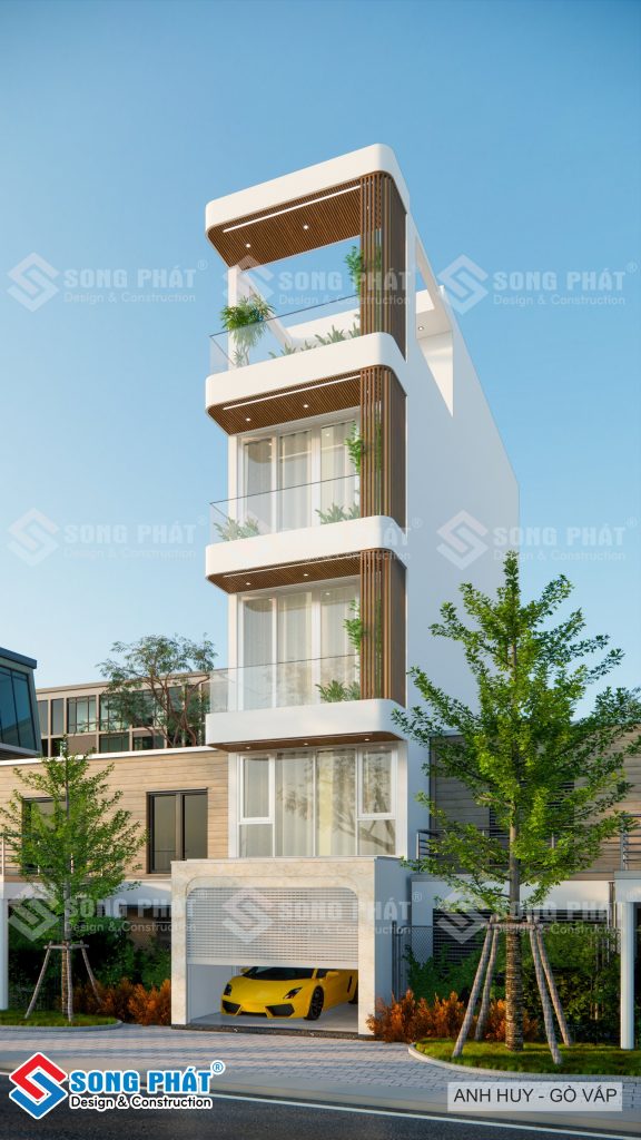 Mẫu nhà mặt tiền 4m với thiết kế tone trắng hiện đại CĐT chị Ngọc - Bình Tân