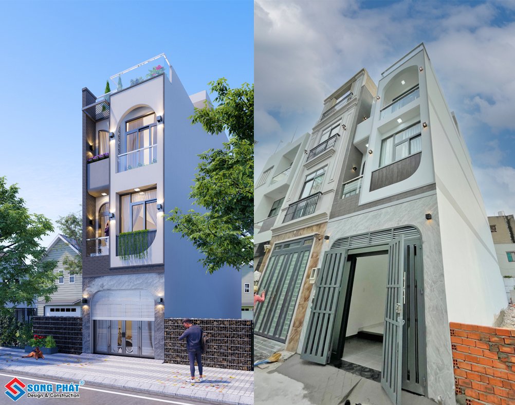 Phối cảnh tone trắng xuyên suốt tổng thể