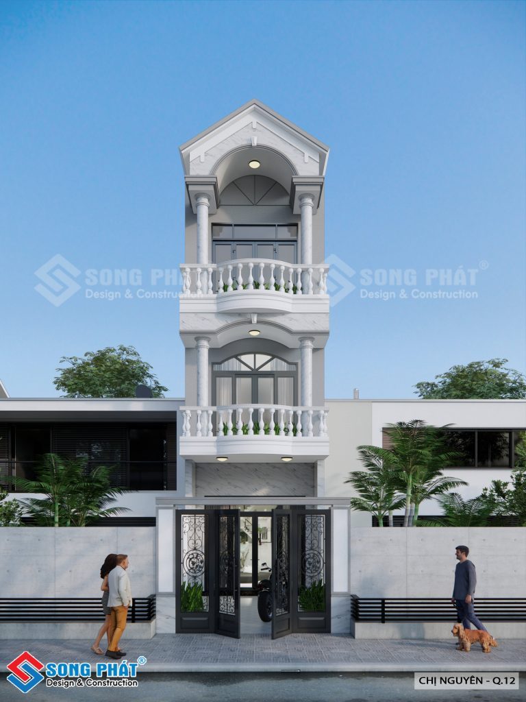 Sang trọng hơn với gạch ốp màu đá cho mặt tiền