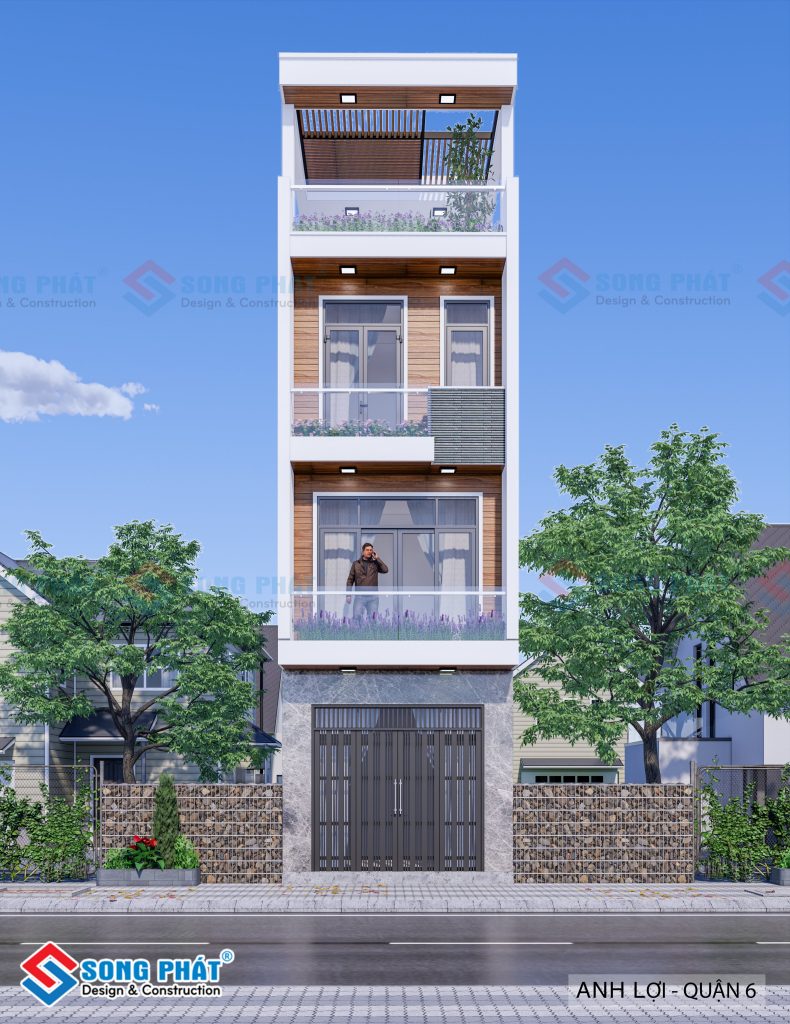 Nhà trệt 3 lầu sân thượng 4×17.55m chủ đầu tư Chị Linh - Bình Tân