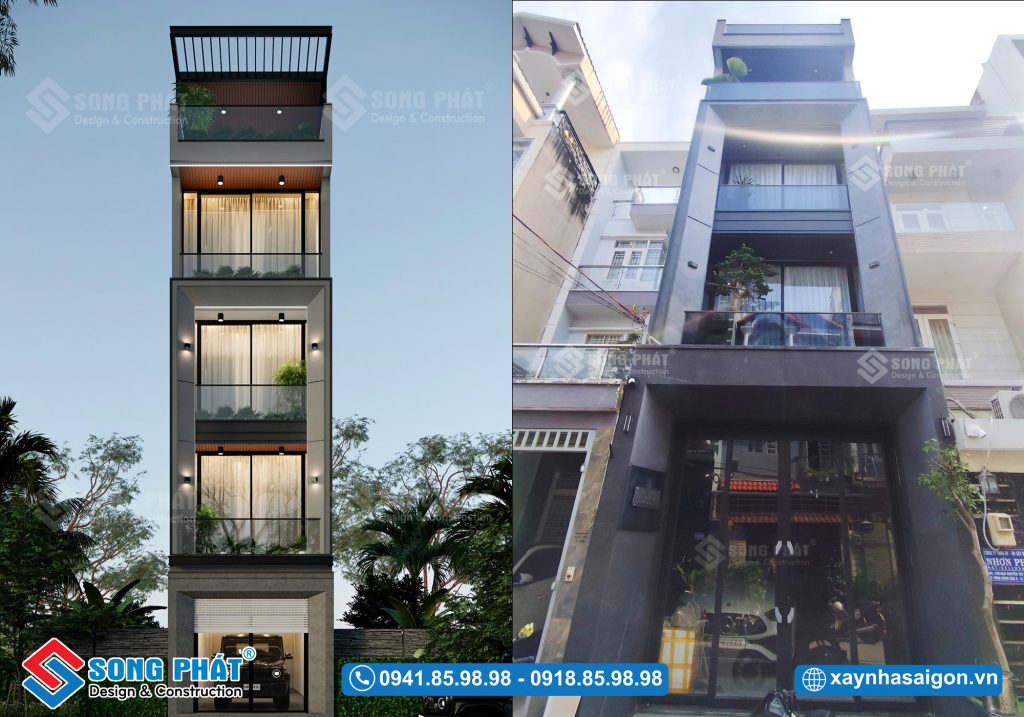 Nhà 1 trệt 1 lửng 2 lầu sân thượng 4x16m5. CĐT anh Bảo - Tân Phú