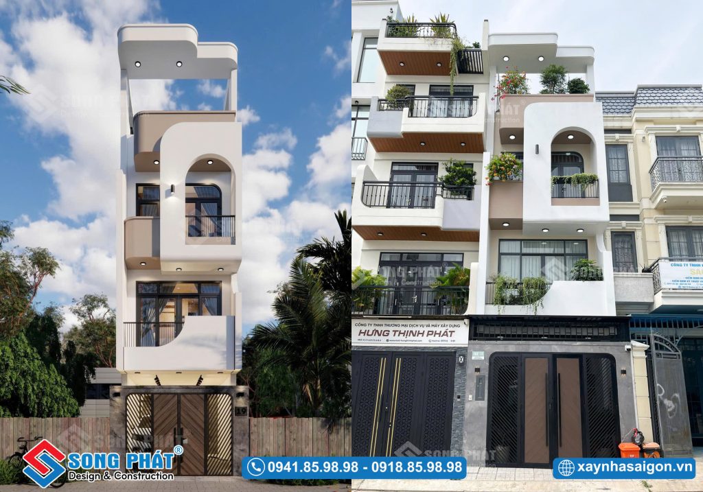 Nhà trệt 2 lầu sân thượng 4x16m, CĐT anh Hùng - Bình Tân