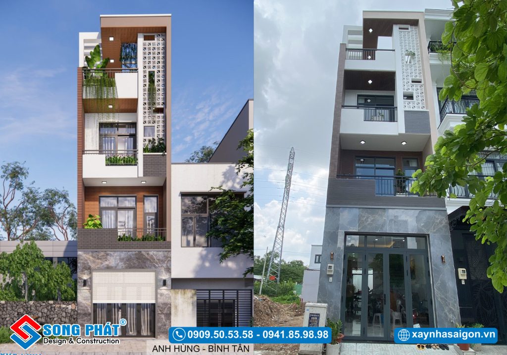 Nhà 1 trệt 2 lầu sân thượng 4x13m, CĐT chị Vân - Thủ Đức