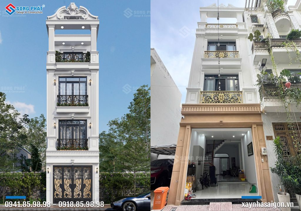 Nhà phố mặt tiền 4m với thiết kế cực kỳ thu hút ánh nhìn