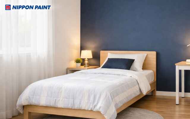 Tông xanh đậm chủ đạo (mệnh Thủy) tạo chiều sâu, giúp rèn luyện sự tập trung