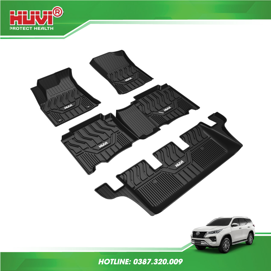Thảm lót sàn ô tô Toyota Fortuner sản xuất hoàn toàn tại Việt Nam.