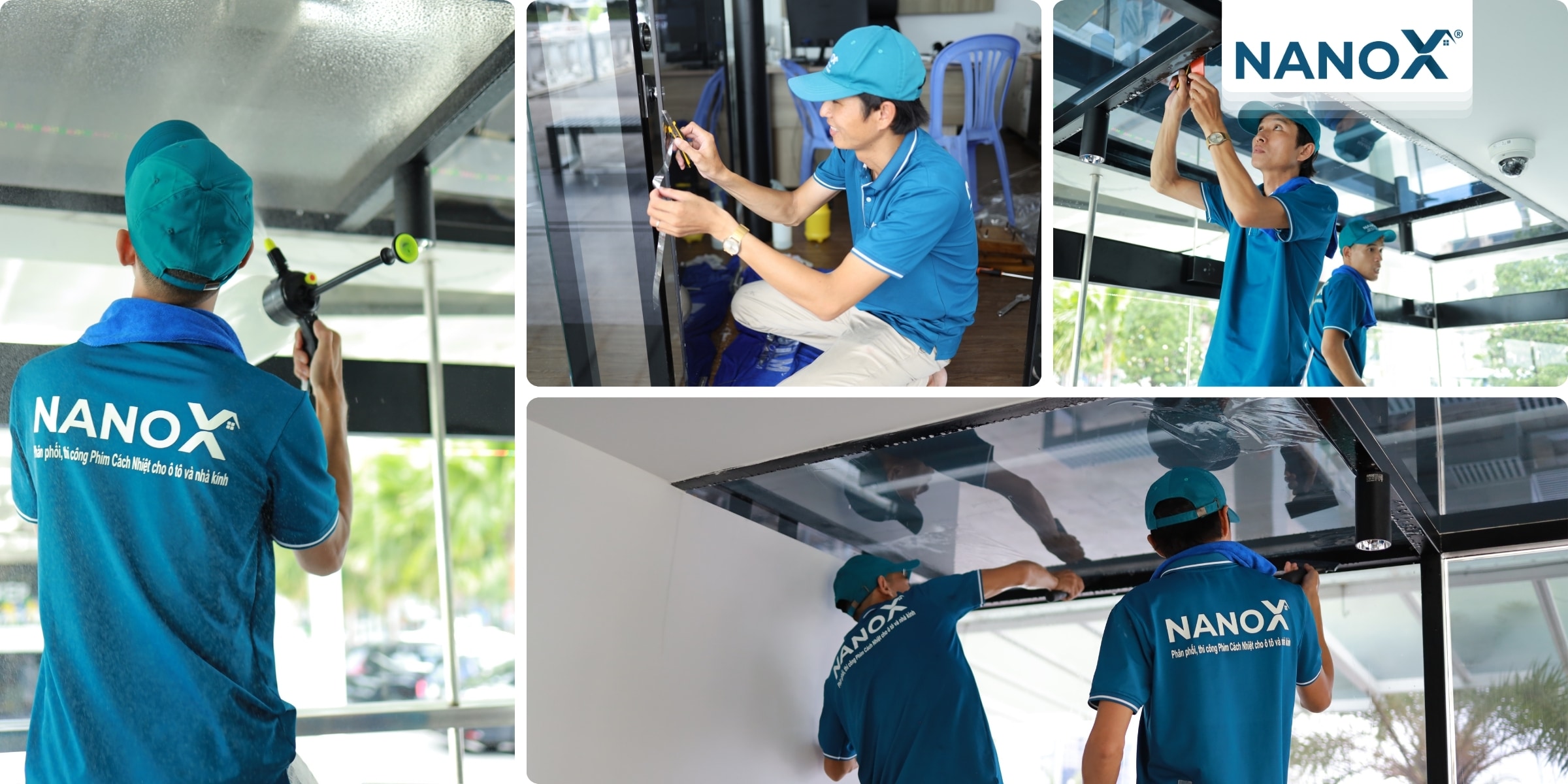 Dán kính chống nắng cho văn phòng Ga tàu thủy bến Bạch Đằng