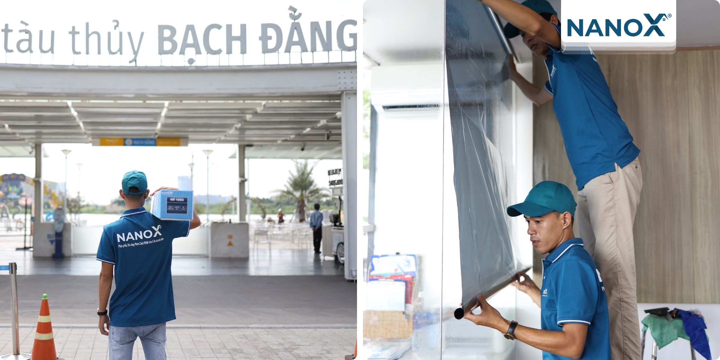 Dán phim cách nhiệt cho văn phòng Ga tàu Ga tàu thủy Bạch Đằng
