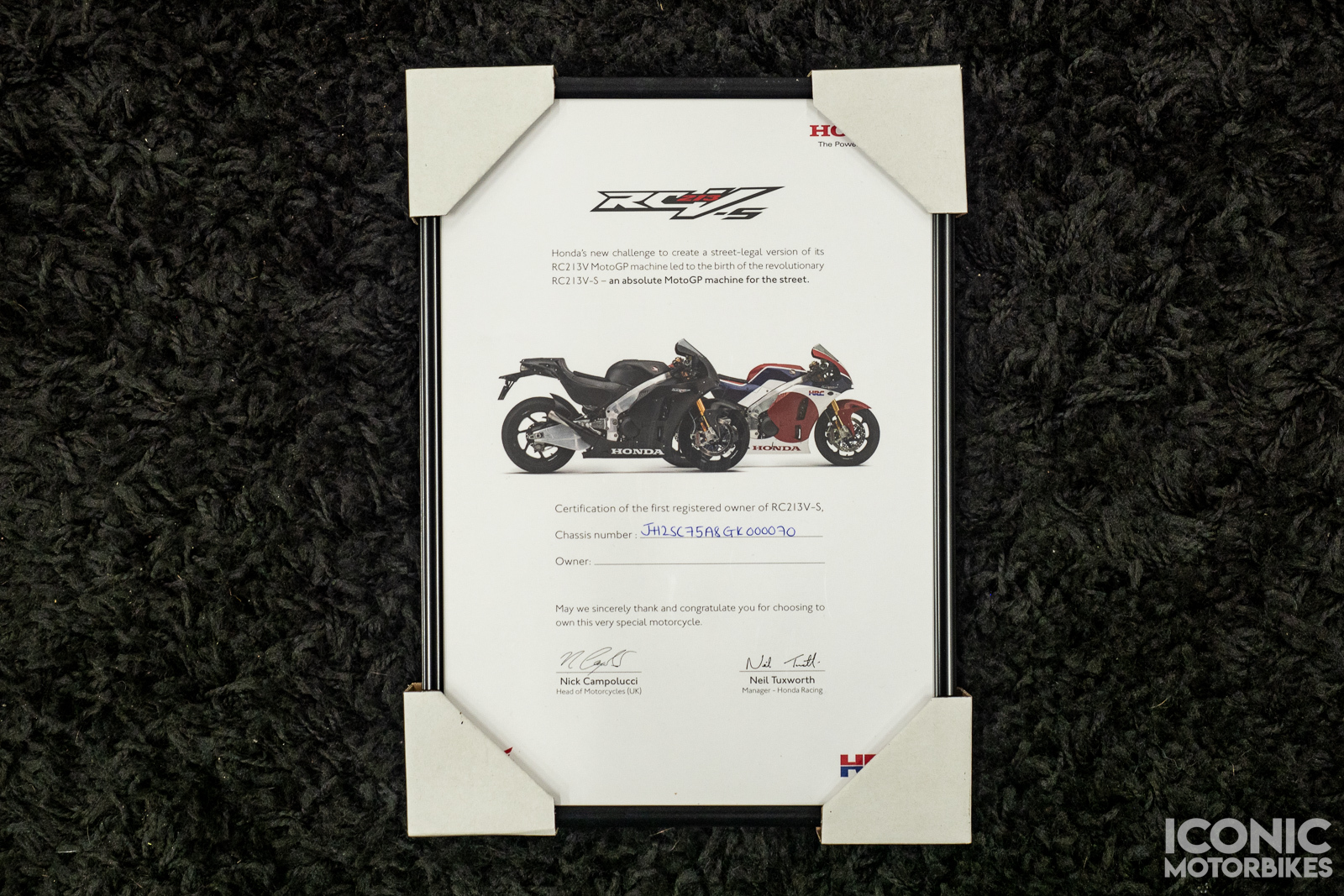 2016 Honda RC213V-S #96 In Crate