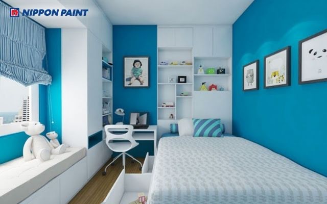 Phòng ngủ xanh nhiệt đới tươi mới, gợi cảm giác gần gũi thiên nhiên và tràn đầy sức sống