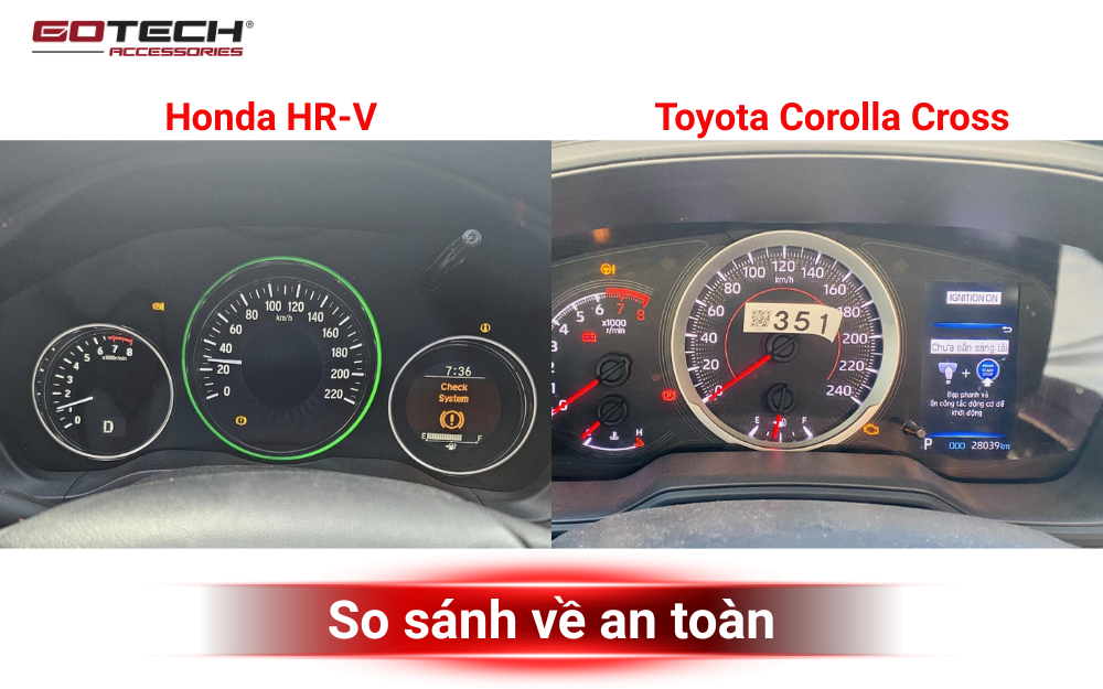 So sánh Toyota Corolla Cross và Honda HR-V về an toàn