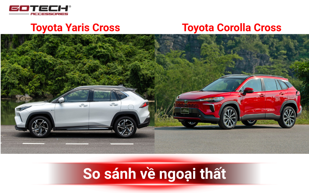 So sánh Yaris Cross và Corolla Cross về ngoại thất
