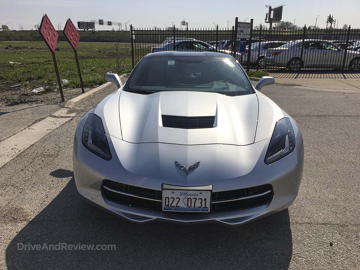 Silver 2016 Corvette Stingray front view