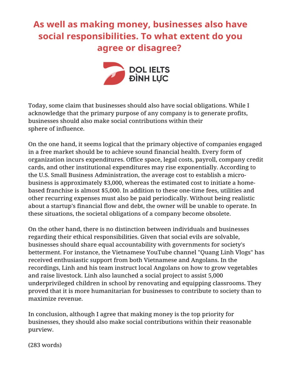 IELTS Writing Task 2 band 8.0 29/10/2022