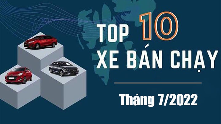 Top 10 xe ô tô bán chạy tháng 7/2022: