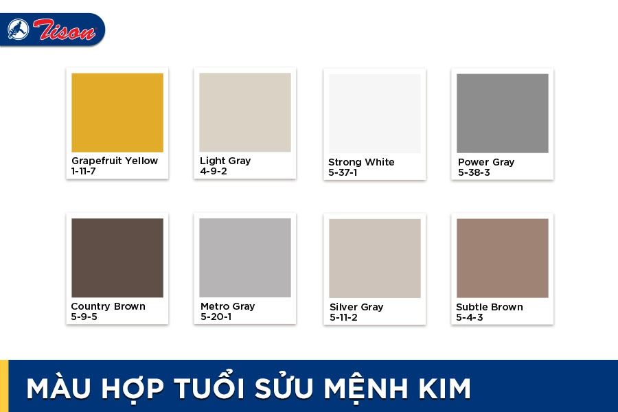 Màu hợp tuổi Sửu mệnh Kim năm 2023