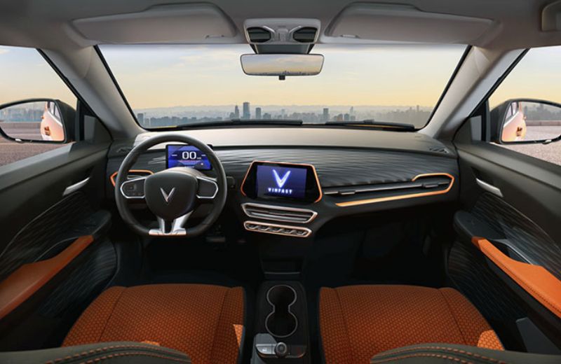 Khoang nội thất VinFast VF5 được thiết kế đơn giản và gọn gàng